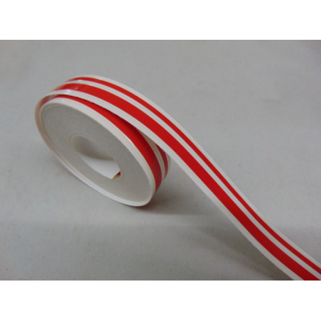 doppelter Zierstreifen 10 mm rot mit Endstücken für Auto, Modellbau oder Boote