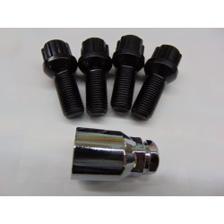 schwarze Felgenschlösser für Original Felgen M 14 x 1,5 x 28 mm