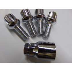 Felgenschlösser chrom M12x1,5x29 mm Kugelbund für ATS Alufelgen