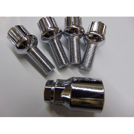Felgenschlösser chrom M12x1,5x29 mm Kugelbund für ATS Alufelgen
