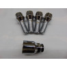 verchromte Felgenschlösser für Alufelgen M14x1,5 extra lang 30 mm