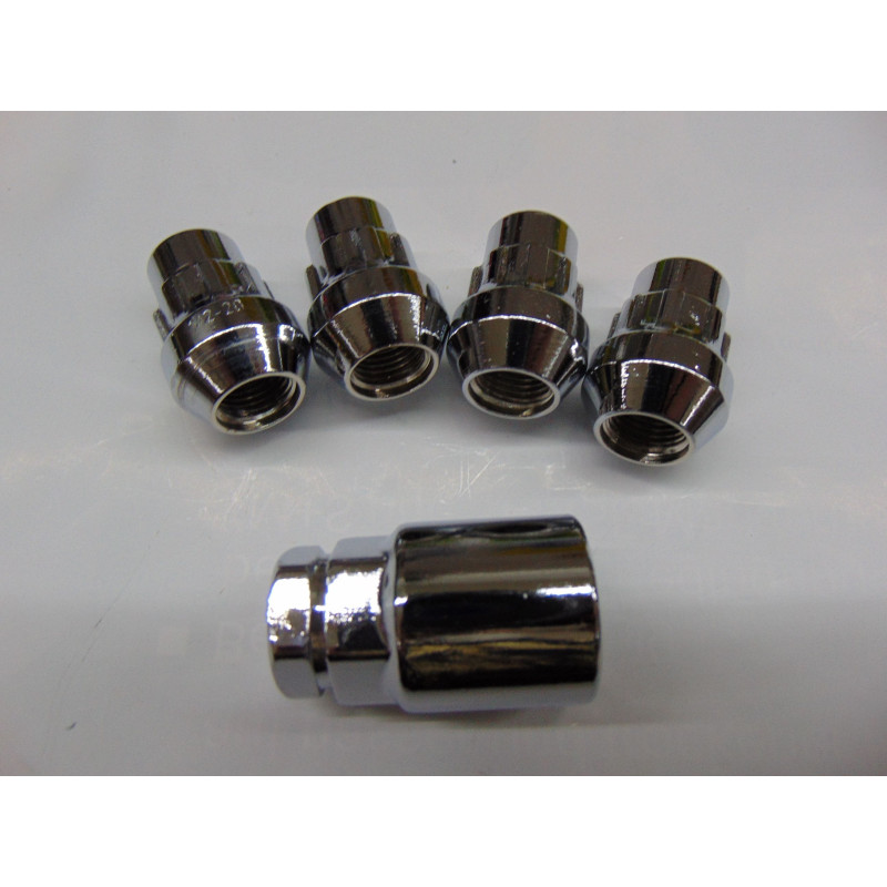 verchromte Felgenschlösser chrom für Alufelgen Radmuttern 1/2 Zoll