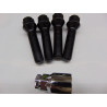 schwarze Felgenschlösser für Spurverbreiterungen M14x1,5 40 mm
