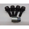 schwarze Felgenschlösser M14x1,5x29 mm Kegel mit breitem Kopf