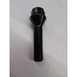 schwarze Felgenschlösser M12x1,25 Länge Feingewinde 42 mm