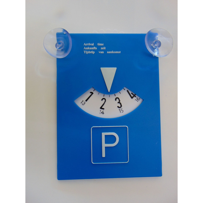 Parkscheibe mit Saugnäpfen