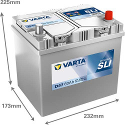 Starterbatterie 12 Volt 60 AH Varta 560410054K262