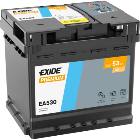 Starterbatterie 12 Volt 53 AH Exide EA530