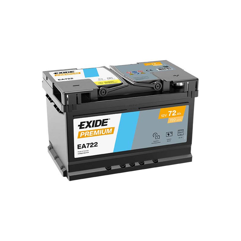 Starterbatterie 12 Volt 72 AH Exide EA722
