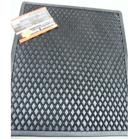 Universal Auto Gummimatten Randwaben schwarz hinten 41x37 cm, Anti Slip,  rutschhemmende Spikes, Auto Fußmatten, Schutzmatten