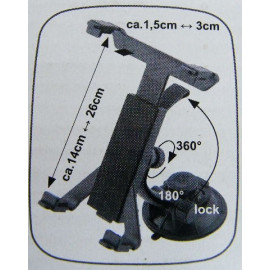 Halter für Tablet an Kopfstütze oder Scheibe