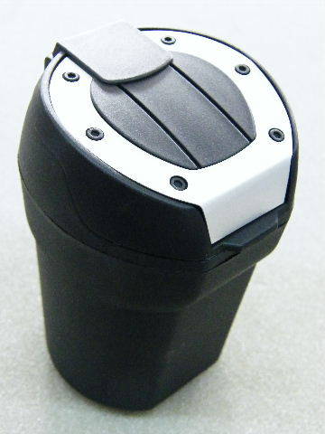 universal Auto Aschenbecher schwarz rund für Getränkehalter