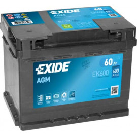 Exide AGM Starterbatterie 12 Volt 60 AH für PKW mit Start/Stop Funktion