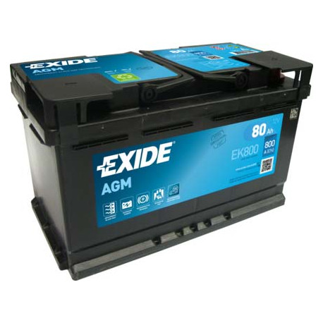 Exide AGM Starterbatterie 12 Volt 70 AH für PKW mit Start/Stop Funktion