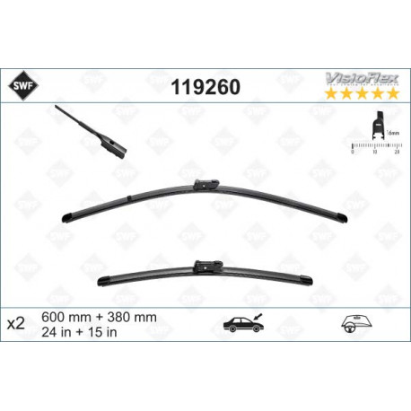 Scheibenwischer Set Satz Classic für VW Polo 9N Lupo Vento Bora