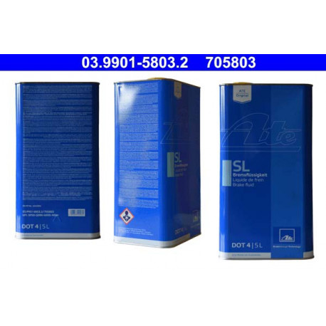 5 Liter Bremsflüssigkeit für Auto und Motorrad DOT 4