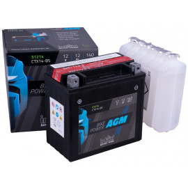 AGM Batterie für Zweirad, Roller und Motorrad 51214
