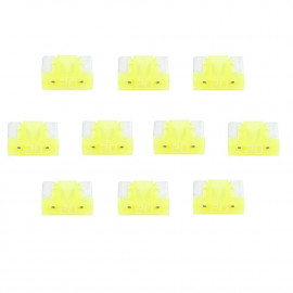 10 Stück Mini LP Flachsicherungen Low Profile gelb 20 Ampere